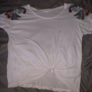 White/floral t shirt